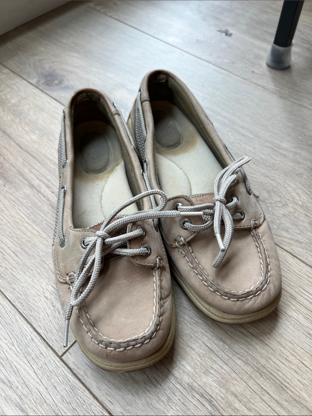 Women’s Beige Boat Shoes - Casual Lace-Up Comfort